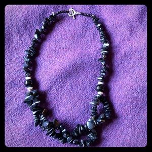 Quartz black necklace